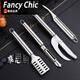 Xiongwochi Stainless Steel Kitchen Tools Shrimp Killing Knife, Shrimp Line Cleaning, Shrimp Gut Breaking, Fish Belly Knife, Fish Scale Remover, Peeling Knife, Three-piece Set of Fish Killing Knife + Scale Remover + Shrimp Line Knife, Upgraded Thickened Stainless Steel