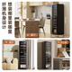 Candor Kaide Dual Temperature Red Wine Cabinet Home Dual Temperature Zone Wine Cabinet Tea Red Wine Storage Cabinet Living Room Office Red Wine and Cigar Integrated Cabinet JC-190A2E/HC Left Door Red Wine Cigar Style 63 Bottles