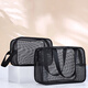Changyin mesh men's toiletry bag portable hand-held bathing storage cosmetic bag black leaking fitness bath bag bath bag medium black 30*10*20cm