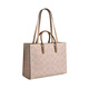 
COACH Maggie Tote Bag Men and Women's Tote Bag Briefcase Computer Bag Shoulder Bag Handbag Milk Tea Logo CY677-IMXI9