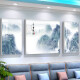 Nuevas pinturas de decoración de la sala de estar de estilo chino Sofá Sofá Simple y atmosférico Muro muebles de muebles suaves de la oficina Pinturas colgantes TXMG4867 Medio 80*60 cm/derecho 40*60 cm adecuado para 2.