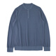 Sanheer Elegant Gentleman, hoch genähte langlange Baumwollperlenboden Textur, Frühling Vielseitiger Herren-Henry-Kragen-Pullover DAZ694 Gray-Blue L /50