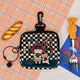 Qindu Fashion Canvas Coin Wallet Netter Crossbody Multifunktional Mini Storage Bag Wallet Bag Schlüsselbeutel Anhänger Rifu eines Tages (mit Handgürtel + Crossbody-Gürtel)