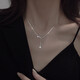 Farcoko brand smile necklace for women, high-end clavicle chain, fashion jewelry, Valentine's Day birthday gift for girlfriend and wife, platinum, ghostwritten greeting card - exquisite high-end gift box