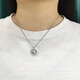 Yulong platinum gray melon seed buckle pendant single Tahitian seawater pearl necklace basic clavicle chain 12mm 10mm