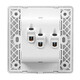 DELIXI switch socket panel CD821 series 10A oblique five-hole socket fashionable white board