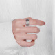 El Sr. Ouyang S925 Silver Retro Retro Old Nine-Character Mantras están en la matriz de batalla y anillos abiertos para hombres y mujeres yj679 aproximadamente 4.2 gramos 925 Plata