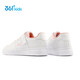 361 Children's all-season skate shoes for boys and girls (3-12 years old) versatile Velcro skateboard shoes white shoes pink 36