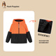
Hush Puppies children's clothing children's windbreaker for men and children's autumn new style for men and women's autumn fashion contrasting splicing windbreaker warm khaki 150 cm