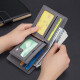 Cnoles Wallet Herren Kurzer Multifunktions-Leder-Wallet-Kartenbeutel mehrerer Karten-Karten-Slots Vielseitige Münzbrieftasche Geschenkbox, praktisches Geburtstagsgeschenk für Freund und Ehemann, Dream Gray