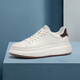 SaTCHI men's shoes new white shoes casual leather shoes thick sole height-enhancing versatile shoes lightweight and comfortable casual shoes men's white (1DTWB00300) 40 (one size larger than sports shoes)