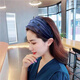 Hua Mu Rong autumn and winter white hair artifact headband for women to cover white hair, wide-brimmed hairpin, wide headband, internet celebrity hairband, headband, polka dot blue hairband