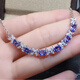 DL 1998 Fat Donglai same style tanzanite bracelet Japanese and Korean silver plated 18K gold inlaid natural l women's model 4a natural | natural tanzanite 4*5 bracelet
