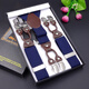 Mingjins neues Produkt Herren breiter Riemen Männer Hosentender High-End-High-End-Sechs-Klip-Männer-Fett-Männer-ältere Hose verlängerte Elastizgurt Clip Black Leder
