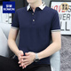 Romon Revers kurzärmeligte T-Shirt Trendy Herren Sommer Solid Color T-Shirt hübsches Polo-Hemd hochwertige Leitmänner Qy702 Gelb m hübsch neuer Stil