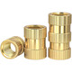 Tianzhuo Hardware through-hole injection hot-melt copper nut knurled nut copper insert embedded nut copper flower nut M2M3M4M5M6M8 M3*5*4 straight -150 pcs