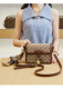 
Kangaroo Bag Women's 2025 New High-Quality Fashion Casual Crossbody Bag Small Square Bag Versatile Shoulder Bag Women's Bag Dark Brown Bear