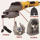 
Iron handheld cold cut saw accessories brushless 1030AC1050 shield rotor stator original cold cutter accessories Iron 1030 shield (with screws)