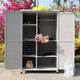 Global Outdoor Imperping Suncreen Garden Storage Cabinet de rangement de jardin Balcon de rangement Balconie de rangement Armoire de rangement de style gris haut de gamme 695 * 5201420mm