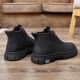 Shidmta Frühlings- und Herbst-Trend-Vielseitige Männerschuhe High Top Martin Boots Herren bequemer Kleidung-resistente Freizeitschuhe Männer dicker Sohle nicht rutschfeste Schuhe Männer 9923 Schwarz (plus Fleece) 43