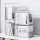 Huixiang book box desktop book box foldable book storage box transparent exquisite storage student book storage box transparent