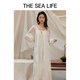 THE SEA LIFE欧海一生 连衣裙女2024夏季新款浪漫感优雅舒适连衣裙Y16803-1 云白色 M