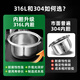 Hemisphere (PESKOE) 316 stainless steel 0-coated rice cooker for household old-fashioned cooking for 3-4-5-8 people 304 stainless steel liner uncoated rice cooker 5-6 liters large capacity intelligent multi-function electronic model 6L 316 stainless steel liner porridge and rice switch