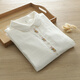 Nuanqiao cotton double-layer cotton gauze white shirt women's long-sleeved spring and autumn loose French embroidery small fresh and sweet pure cotton shirt white L (130-150Jin Jin equals 0.5 kg)