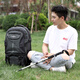 Langfei travel bag men's backpack large capacity backpack junior high school high school college school school bag business trip mountaineering luggage bag black