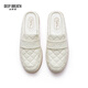 
DEEP BREATH Deep Breath Women's Shoes Casual Commuter Versatile Muller Slippers Fisherman's Shoes Women's AX11154 White 38