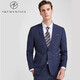 T/zwanziger Jahre Herren Mulberry Silk Seidenbreite Krawatte Herrengeschäft Formale Wege Professionelle Interview Marke handgefertigte blaue Stripted-Krawatte AS2677 Big Arrow 8,5 cm breit