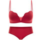 Adore Autumn and Summer Red Underwear Women's Small Breasts Push Up to Show Bigger Thickening Sexy Year of the Dragon Bra Zodiac Year Underwear Set Red-Set-Enhance Curves 32/70A (Push-up Style in the Popular Year)