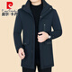 
Pierre cardin winter goose down jacket for men's middle-aged new style stripped-out inner liner mid-length jacket thickened winter clothing 2341 navy blue live-in live-face 175/L recommended 120-139Jin [Jin equals 0.5 kg]