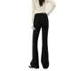 Vanciman American retro high waist slightly flared jeans for women in autumn and winter 2024 new slim fit slim bell-bottom pants 72671 Black L
