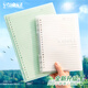Sanmu (SUNWOOD) B5/120 pages without any harsh horizontal line semi-transparent shell simple detachable 6-hole loose-leaf portable notebook Postgraduate entrance examination homework book Light yellow 1365
