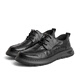 Belle Cool Black Business Leather Shoes Men's Autumn Shopping Mall Same Style Wrinkled Cowhide Casual Leather Shoes 8CA01CM3 Black 42