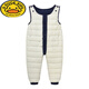 G.DUCKKIDS Little Yellow Duck Children's Down Cotton Overalls Infants and Toddlers Winter Thickened Cotton Pants for Boys and Girls with Open Files for Outerwear Red Bear Style 80 Recommended Height 70-80cm