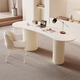 Xisizhe Medical Beauty Consultation Desk for Reception and Negotiation Beauty Salon Desk Home Modern Simple Internet Celebrity Light Luxurious Slate Desk Single Table Off-White Legs 120/60/75CM Pure White