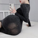 
YESEXING nightclub bent over transparent skirt women's skirt French shiny silk slim dress hip-wrapped short sleeve XL