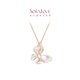 Chow Tai Fook SOINLOVE Treasure Girl 18K Gold Butterfly Tourmaline White Shell Necklace VV240