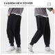 
Champion graffiti hoodies men outdoor sports fashion versatile trousers autumn and winter plus velvet pants couple men and women same style trendy fashion 7029 black XL