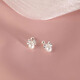 Qi Xiaomi s999 Pure Silver Pearl Bow Earrings Women's Ear Hole Screw Anti-Loss Imitation Pearl Earrings Small Earrings One Pair + Gift Box Packing