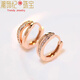 DL 1998 Fat Donglai same style 18k rose gold earrings fashionable silver needle small hoop earrings 2022 new rose gold