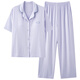 
Catman Modal pajamas for women in spring and summer cardigans for short-sleeved trousers large size women's thin home clothing suits can be worn outside 12109 M (recommended weight is 90-100 Jin [Jin equals 0.5 kg])