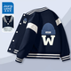 JeansWest Boys Baseball Jacket 2024 Spring and Autumn New Medium and Large Children Thin Jackets Little Boys Casual Fashion Sportswear Navy/J Hello Space K+J Earth Astronaut 150