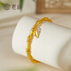 Pulsera de oro del templo Old Templo Gold Bamboo Bancel Band Pulsera Festival de cumpleaños apilado Regalos para mi novia y su esposa Bamboo Band Bracelet / Aproximadamente 3.7G