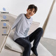 Aimer Kids Modal Home Kleidung Schlafkleidung für Jungen Pull-up-Langarmpyjama/Pyjamas Hosen Jungen A-Klasse Klon Pyjamas Top-Grau AK241F722 165
