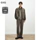GXG Men's 25 Spring New Men's Casual Workwear Style Harrington Jacket Stand Collar Jacket Gray 175/L