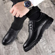 Chaussures en cuir Portulese pour hommes Business à lacets polyvalents chaussures décontractées formelles