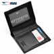 Seven Wolf Wallet Herrenkopfschicht Kuhlattenjugend Ultra dünn neuer kurzes, weiches Leder Trendy Wallet Clip Multi-Card vertikaler Ticket-Clip Herrenschwarz-Brieftasche